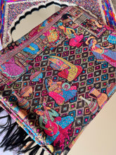 Load image into Gallery viewer, Kani Silk Dupatta - Black Multi Darbar
