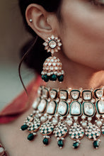 Load image into Gallery viewer, Green Onyx Uncut Kundan Polki