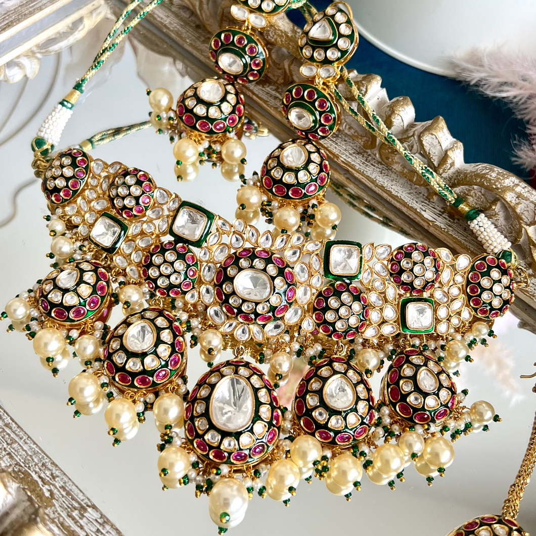 Ruby ‘n Emerald Uncut Kundan Polki