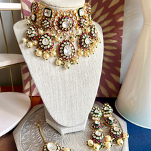 Load image into Gallery viewer, Ruby ‘n Emerald Uncut Kundan Polki
