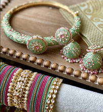 Load image into Gallery viewer, Meenakari Kundan Jadau Hasli Necklace
