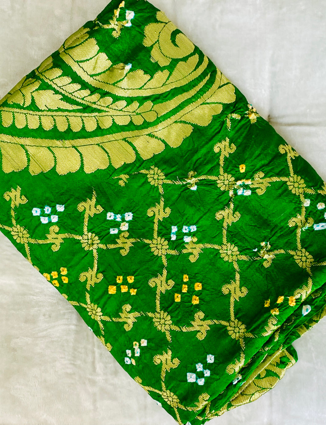 Green Bandhini Banarasi