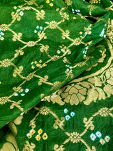 Load image into Gallery viewer, Green Bandhini Banarasi
