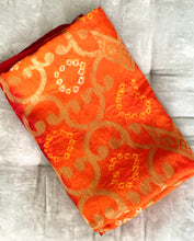 Load image into Gallery viewer, Maroon Orange Bandhini Banarasi
