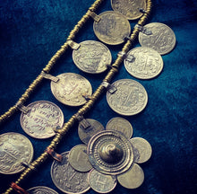Load image into Gallery viewer, Double Coins Afghani Choker
